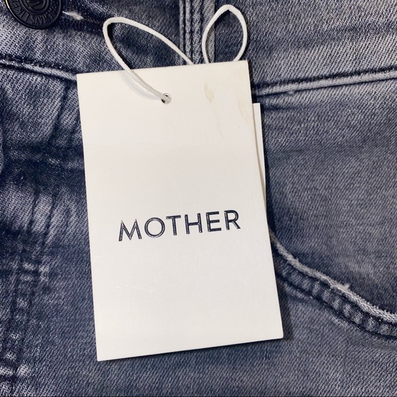 MOTHER The Scrapper Cuff Ankle Fray Jeans In Unstitched In The Dark Size 25 NWT - Picture 14 of 15